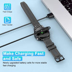 HASTHIP® T Tersely USB C Adapter for Garmin, Type C Charging Cable Converter, Compatible with Garmin Fenix 7/7S/7X/6/6S/6X/5/5S/5X, Forerunner 245/255, Vivoactive 3/4, Venu Series, Approach, Instinct
