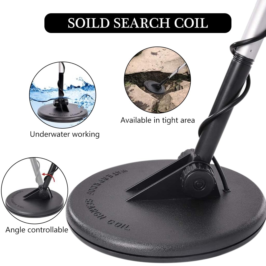 HASTHIP® Metal Detector for All Metal - IP67 Waterproof Metal Detector Machine with Indicator - Support Earphone & Adjustable Volume - Suitable for Coins, Metal Objects & Gold (Without Battery)