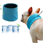 HASTHIP® Summer Dog Cooling Collar Cool Touch Bandana with D Ring Open Hole, Breathable Mesh Quick Dry Pet Scarf Neck Gaiter Cloth Collar Neck Wrap, Keeps Dog Cozy and Cool-M