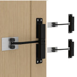 HASTHIP Door Closer for Home and Office with Adjustable Spring Mechanism 25 kg Load | Quiet Zinc Alloy Black