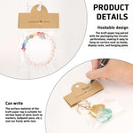 HASTHIP Jewellery Organiser Pouch Set for Rings and Necklaces with 100Pcs 8x10cm Clear Bags | Includes Brown Cardstock Handles for Display and Gifting
