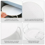 HASTHIP Microwave Plates for Heating with Double Layer 9.2×8.3 in Design | Food Grade PP