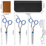 MAYCREATE® Scissors for Hair Cutting Kit Professional Hair Dressing Scissors Barber Salon with Storage Case, Hair Cutting Thinning Scissors Full Set for Men Women Adult Kids