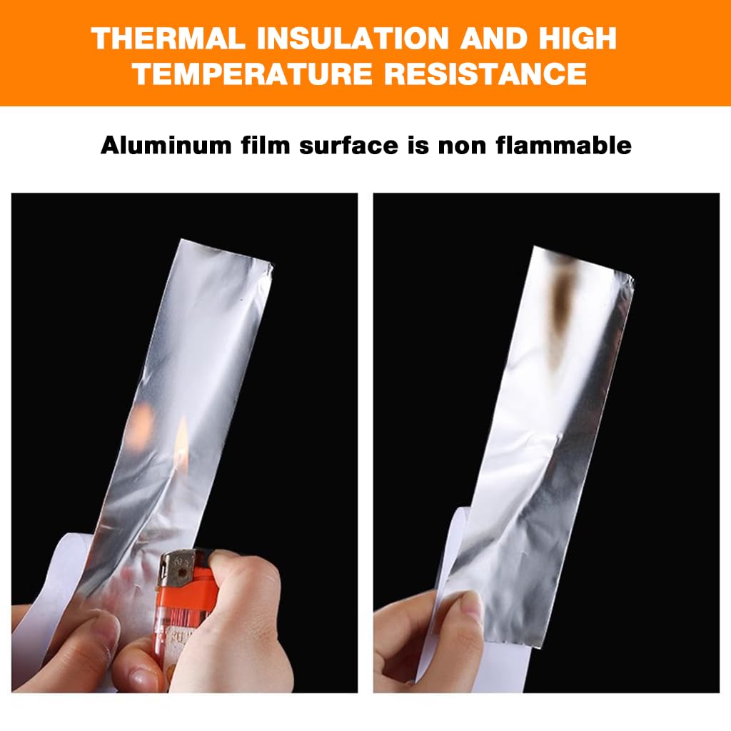 HASTHIP Aluminium Tape Waterproof for Bathroom and Kitchen Sealing with Strong Adhesive | 1.96 inch x 32.8 ft Silver Self Adhesive Repair Strip