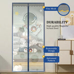 HASTHIP Mosquito Net for Doors 39.4×82.7 in with Magnetic Auto Close Mesh | Washable Polyester Curtain