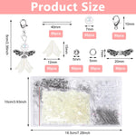 HASTHIP DIY Angel Wing Charms Kit for Jewelry Making with 50Pcs Pearl & Lily Components