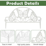 HASTHIP Garden Fence Border for Pathway and Lawn with Butterfly Cut Out Panels 47x30 cm PVC | Decorative 4Pcs Set