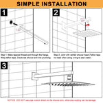HASTHIP Stainless Steel Overhead Shower Arm for Flush Mount Showers featuring 11.8 in Matte Black Extension | Universal Wall Mounted Design
