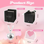 HASTHIP Rose Flower Necklace Gift Set for Valentine’s Day and Mother’s Day | 2PCS Preserved Eternal Rose
