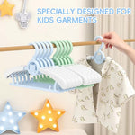 HASTHIP Baby Nursery Closet Hangers for Kids Clothes 20 Pack with Extendable Shoulders | Colorful Non Slip Design