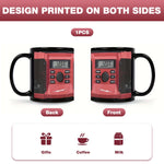 HASTHIP Coffee Mug 330ml for Daily Drinks with Ergonomic Handle and Retro Radio 3D Design