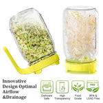 HASTHIP Sprouting Mason Jar for Homemade Edible Seeds with 32 oz Glass Body and Ventilated Mesh Lid | Includes PP Handle