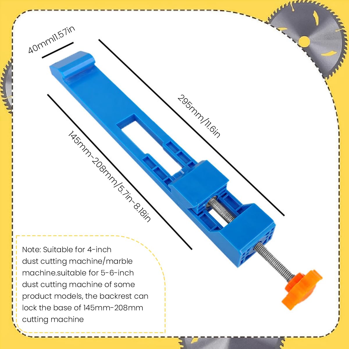 HASTHIP Adjustable Cutting Machine Base Guide Rail for 4 in Circular Saw featuring Knob Adjusting Mechanism with Heavy Duty Plastic and Metal Build | Precision Wood and Marble Cutting 5.7–8.2 in
