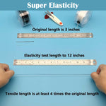 HASTHIP Elastic Cord for Bracelets with 0.8mm Flat Stretch Design 2 Rolls 295ft Each Black&White | Ideal for Jewelry Making and Beading Projects
