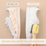 HASTHIP Shoe Scrubber Brush for Deep Cleaning with 2 in 1 Double Sided Scrubber and Sponge | Non Abrasive for Leather Shoes Sneakers and Boots
