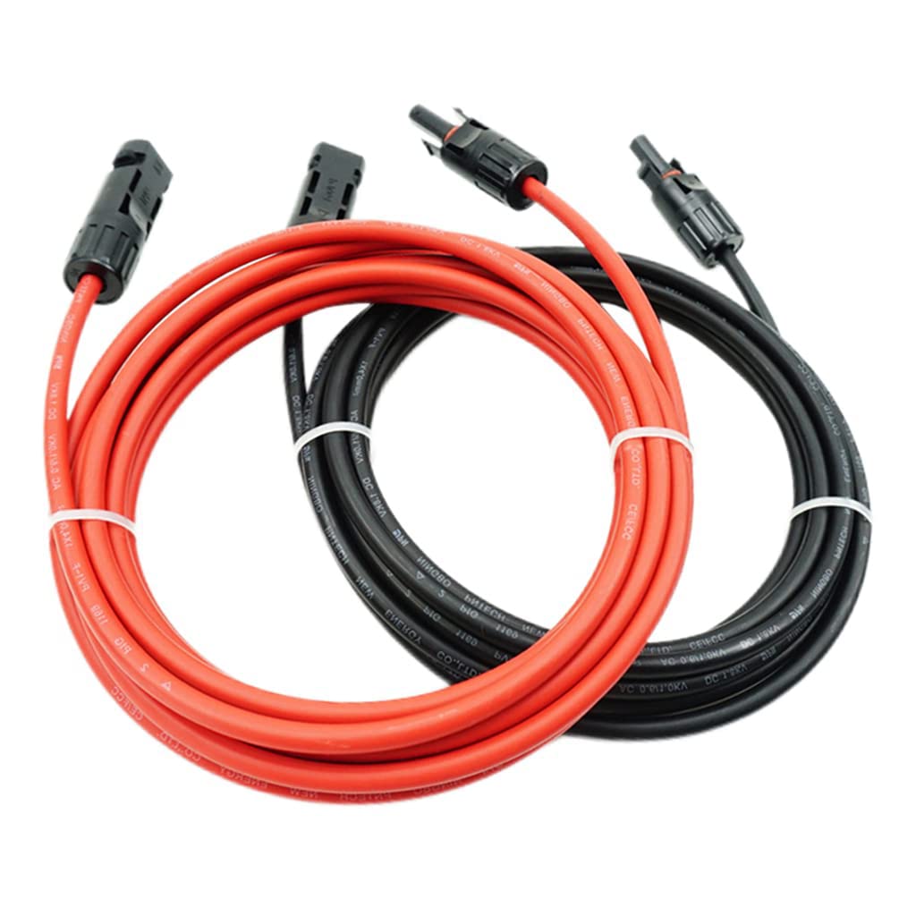 3ft 10AWG Solar Extension Cable with Solar Panel Female and Male Connector Solar Panel Adapter (2pcs)