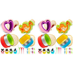 HASTHIP Kid Sandwich Cutter and Sealer Set 44PCS with Cartoon Fruit Forks | DIY Lunch Maker