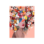 HASTHIP Diamond Painting Kit for Adults with 12x16 in Flower Canvas and Sticky HD Background | DIY Art Craft Gift