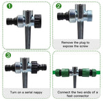 HASTHIP Garden Sprinkler Connectors for Lawn and Plants featuring 7.8 in Adjustable Alloy Stakes