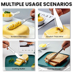 HASTHIP Butter Spreader Knife Set for Cold Butter with 8 in Design and Shredding Holes