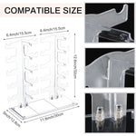 HASTHIP Glasses Display Stand for 10 Pairs featuring Two Row Design and Transparent Plastic | 11.6x12.6x11.4 in Space Saving Organizer
