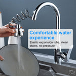 HASTHIP Kitchen Faucet Extender with 360° Rotation and 3 Spray Modes for High Arch Spouts | ABS Hose Extension for Deep Sinks