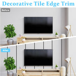 HASTHIP metal wall trim strip 16.4ft self adhesive stainless steel with mirror finish | 3 pcs black molding for walls ceilings and cabinets