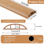 HASTHIP Floor Cord Cover for Cable Management with Self Adhesive Backing 6.6 ft PVC Sleeve