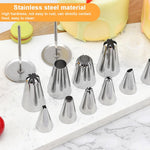 HASTHIP Cake Decorating Set for Creative Baking with 29 Pieces and Standard Coupler | Food Grade Stainless Steel Tips in Storage Box