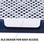 HASTHIP Dog Toilet for Small and Medium Dogs featuring Removable Mesh Grate 65 x 50 cm | Easy Cleanup