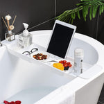 HASTHIP Expandable Bathtub Tray for Relaxing Baths featuring Adjustable 21–30 in Design | Plastic Organizer for Soap and Accessories