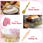 HASTHIP Kids Baking Set for Pretend Play with 7Pcs Tools and Waterproof Apron | Gift for Girls