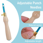 HASTHIP Embroidery Punch Needle Kit for DIY Crafting with Wooden Handle Tools | 35 Pcs Set