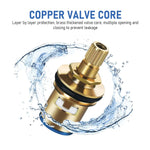 Washing Machine Tap with 2 Copper Keys, 1/2" Thread Water Tap Lockable Faucet, Faucet Locks Outdoor, Washing Machine Taps with Wall Flange for Bathroom/Kitchen, Chrome-Plated Copper