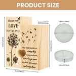 HASTHIP Candle Holder Stand for Home Decor with Dual Tea Light Design | Natural Wood Memorial Gift
