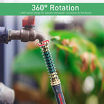 HASTHIP Garden Hose Connector Adapter for Faucets with 5.7 in Extender and Coil Spring | Brass