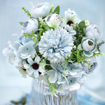 HASTHIP Artificial Flowers for Home Decor with 2 Pack 31cm Silk Peony Hydrangea Bunches