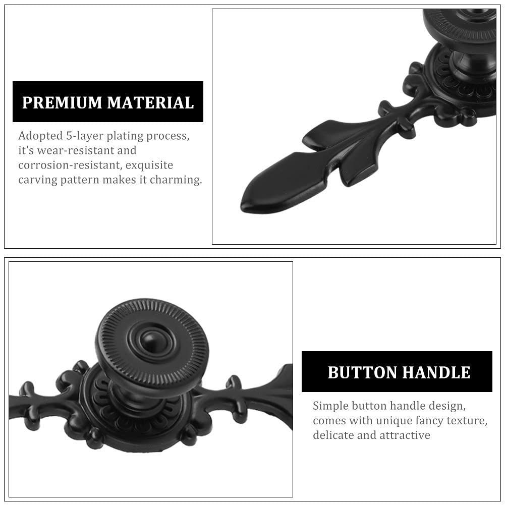 Pack of 4 Vintage Style Pull Handle Door Knob Back Plate, Door Knob with Screw for Home, Furniture, Drawer, Cabinet, Dresser, Closet