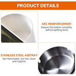 HASTHIP Wall Ashtray for Bathroom Balcony and RV featuring No Drill Adhesive Mount | Detachable Stainless Steel Tray with Lid