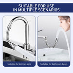 HASTHIP Faucet Filter Shower Head for Kitchen Sink with 360° Rotatable Extender | 30 cm Stainless Steel Adapter