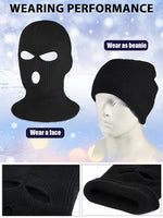 Proberos® Full Face Ski Mask for Men Women, Knitted Balaclava Ski Mask Thermal Balaclava for Winter Outdoor Sports Ski BikeFull Face Cover Mask, UV Protected Cycling Accessories Mask For Men & Women