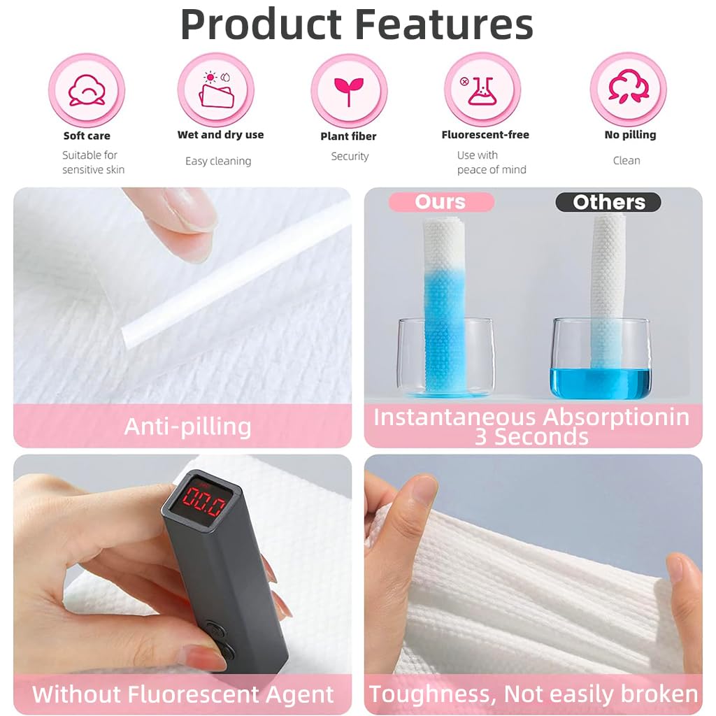 HASTHIP® 14 Pack Compressed Towels Tablets, Disposable Face Compressed Towels, Travel Wash Cloth, Thicker Super Absorbent Wash Cloths for Travel, Face Towel Ideal for Outdoor Camping Hiking