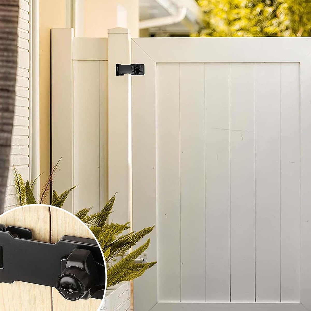 HASTHIP Drawer Lock Set for Cabinets and Doors with Twist Knob Hasp 3.14 in Chrome | 2 Keys & Screws
