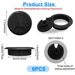 HASTHIP® 2.36in Desk Grommets 4-Pack