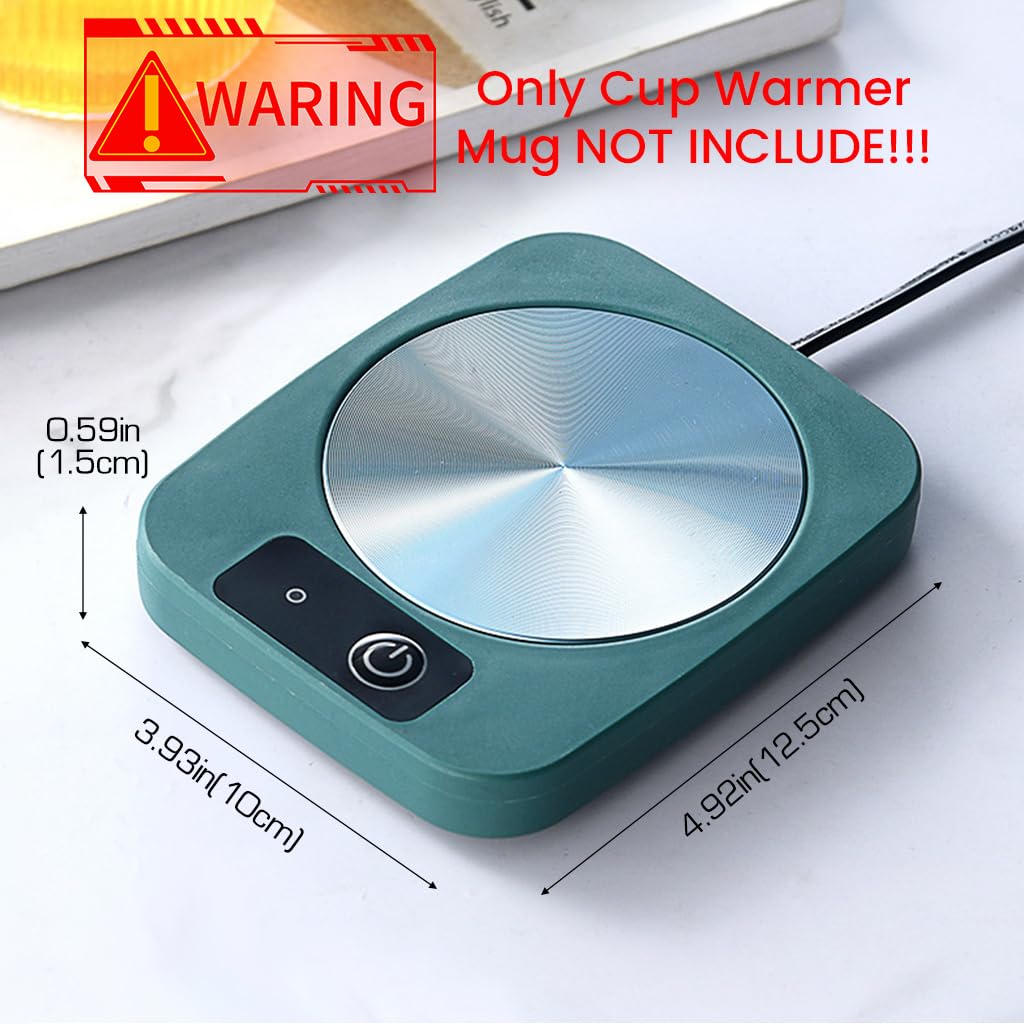 Electric Coffee Mug Warmer Milk Warmer with 55°C Perfect Constant Temperature Desk Mug Warmer for Glass Cup, Stainless Steel Cup, PP Milk Bottle, Ceramic Cup Gift for Men Women Christmas