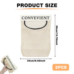 HASTHIP Trash Bag Holder Dispenser for Kitchen Storage with Self Adhesive Mount 25×35cm | 2 Pack Breathable Mesh Organizer
