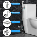 HASTHIP Toilet Sprayer for Hygiene and Cleaning with 4ft Hose | Pressurized Stainless Steel Handheld Rinser