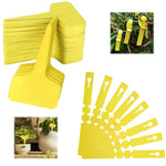 HASTHIP Plant Label Set for Garden Organization featuring 200 pcs PVC Yellow Tags | Writable and Loop Design