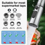 360° Swivel Tap Extender for Kitchen Sink, Kitchen Tap Extension with 3 Flow Modes Tap Faucet, Kitchen Sink Tap Wash Basin Taps Water Saving Splash Proof Faucet Replacement Faucet Tap Adapter