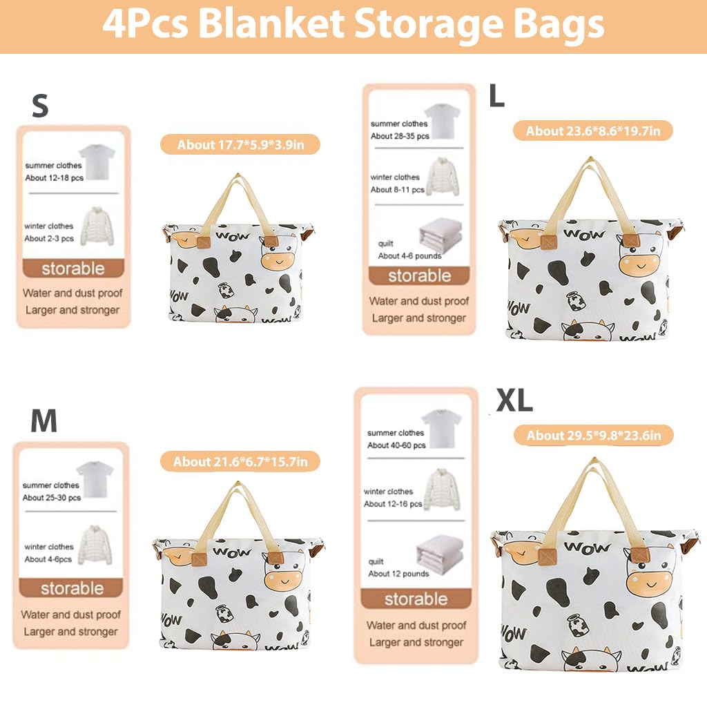 HASTHIP Underbed Storage Bags for Clothes and Blankets with Reinforced Handles | 4 Sizes 45x52cm–70x82cm